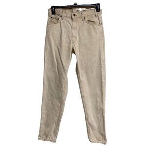 Men's VTG Levi's 550 Relaxed Fit Tapered Leg Jeans Beige Orange Tab 90s Sz 32x32